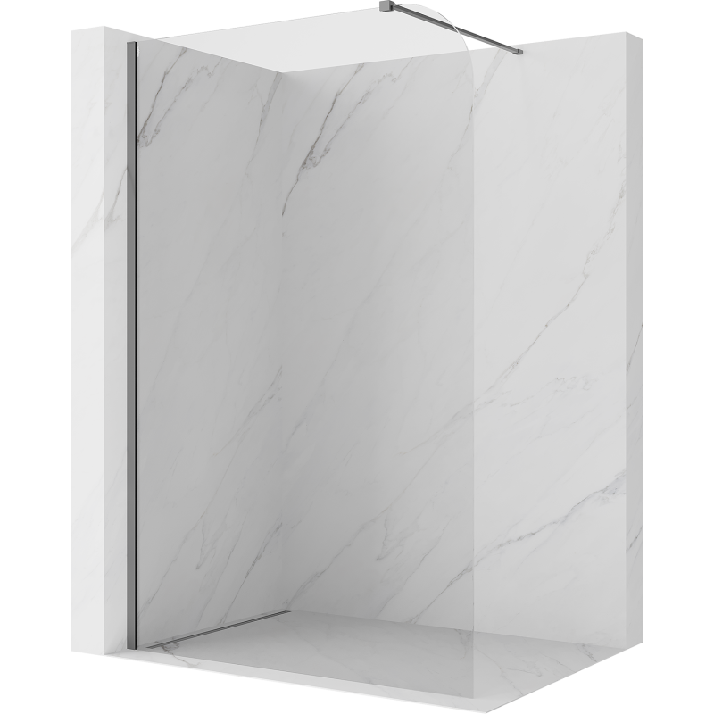Mexen Kioto-P Paroi de douche Walk-in 90 x 200 cm, transparent 8 mm, métal gun - 800-090-101-95-00-P