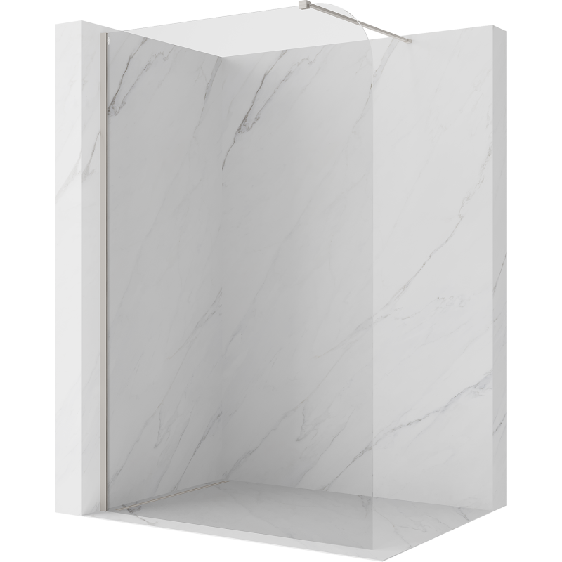 Mexen Kioto-P paroi de douche Walk-in 90 x 200 cm, transparent 8 mm, nickel brossé - 800-090-101-97-00-P