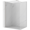 Mexen Kioto-P paroi de douche Walk-in 100 x 200 cm, transparent 8 mm, nickel brossé - 800-100-101-97-00-P