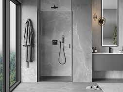 Mexen Mist-B porte de douche pivotante 60 cm, transparent, gris canon brossé - 8A2-060-000-66-00
