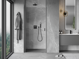 Mexen Mist-B porte de douche battante 75 cm, transparent, métal canon - 8A2-075-000-95-00