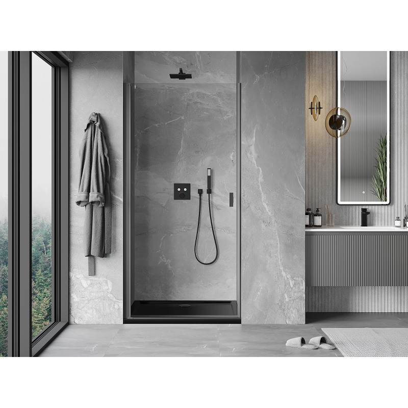 Mexen Mist-B porte de douche pivotante 85 cm, transparente, gun metal - 8A2-085-000-95-00