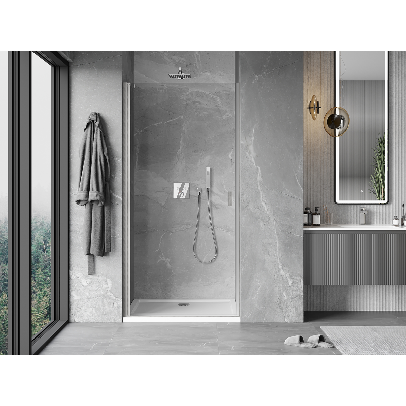 Mexen Mist-B porte de douche pivotante 60 cm, transparent, nickel brossé - 8A2-060-000-97-00