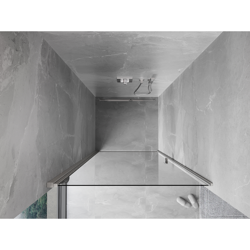 Mexen Mist-B porte de douche pivotante 80 cm, transparente, nickel brossé - 8A2-080-000-97-00