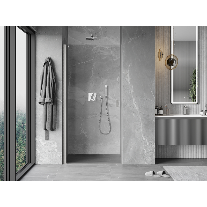 Mexen Mist-B porte de douche pivotante 100 cm, transparent, nickel brossé - 8A2-100-000-97-00