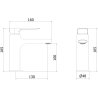 Mexen Lynx robinet de lavabo, doré - 745900-50
