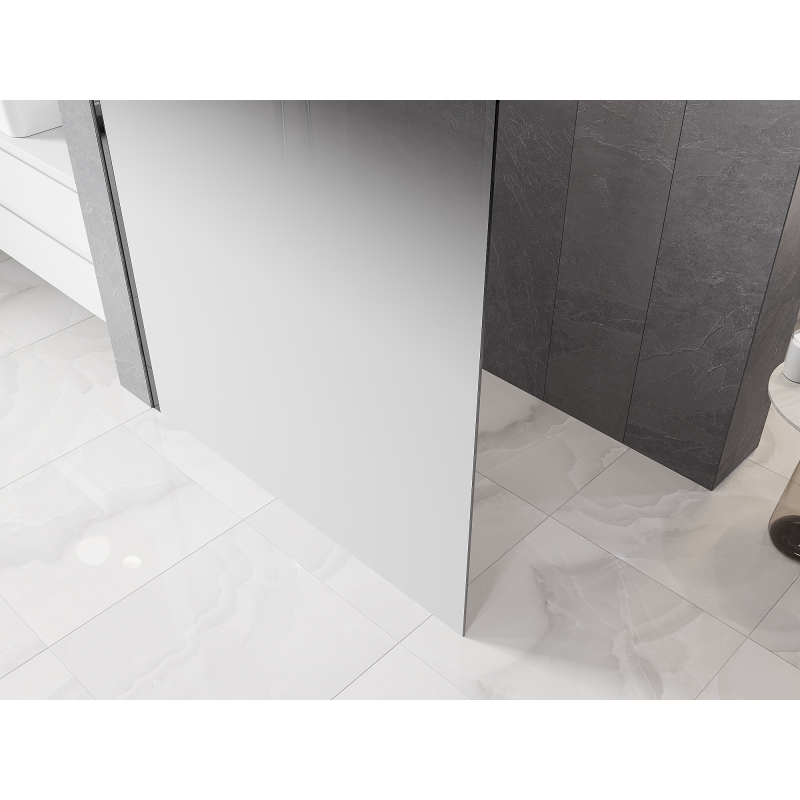 Mexen Kioto L Paroi de douche Walk-in 90 x 200 cm, ombre blanche 8 mm, chrome - 800-090-103-01-86