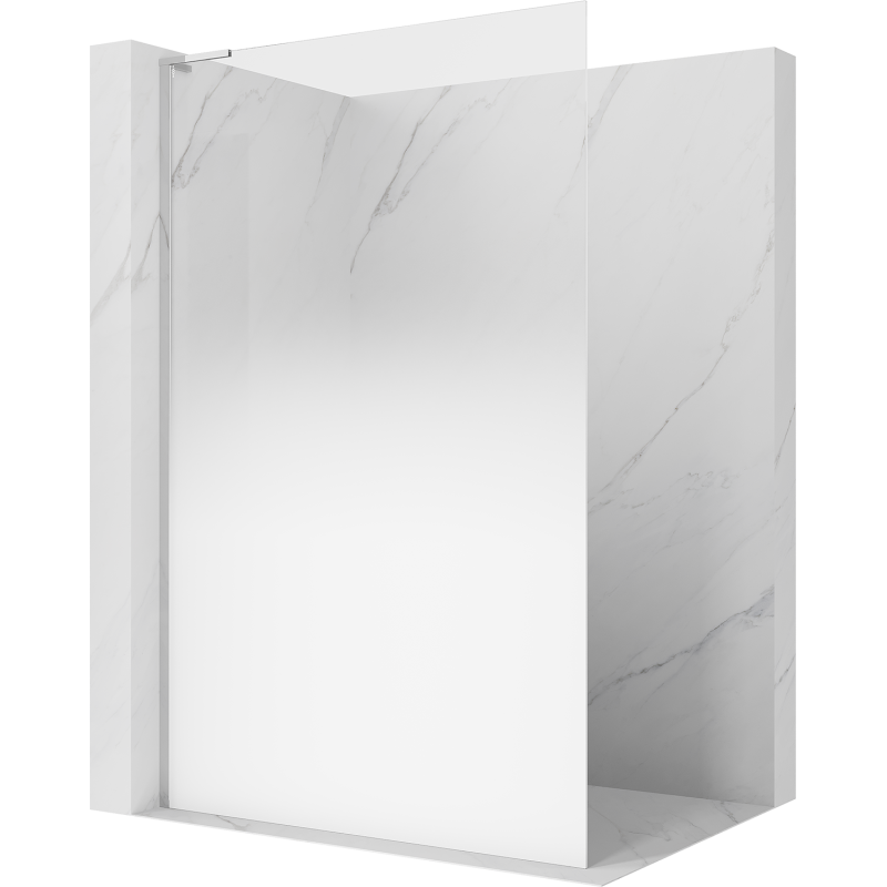 Mexen Kioto L Paroi de douche Walk-in 90 x 200 cm, ombre blanche 8 mm, chrome - 800-090-103-01-86