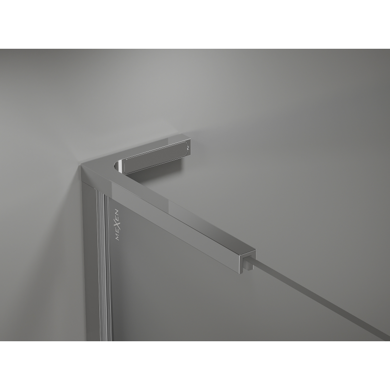 Mexen Kioto L Paroi de douche Walk-in 90 x 200 cm, ombre blanche 8 mm, chrome - 800-090-103-01-86