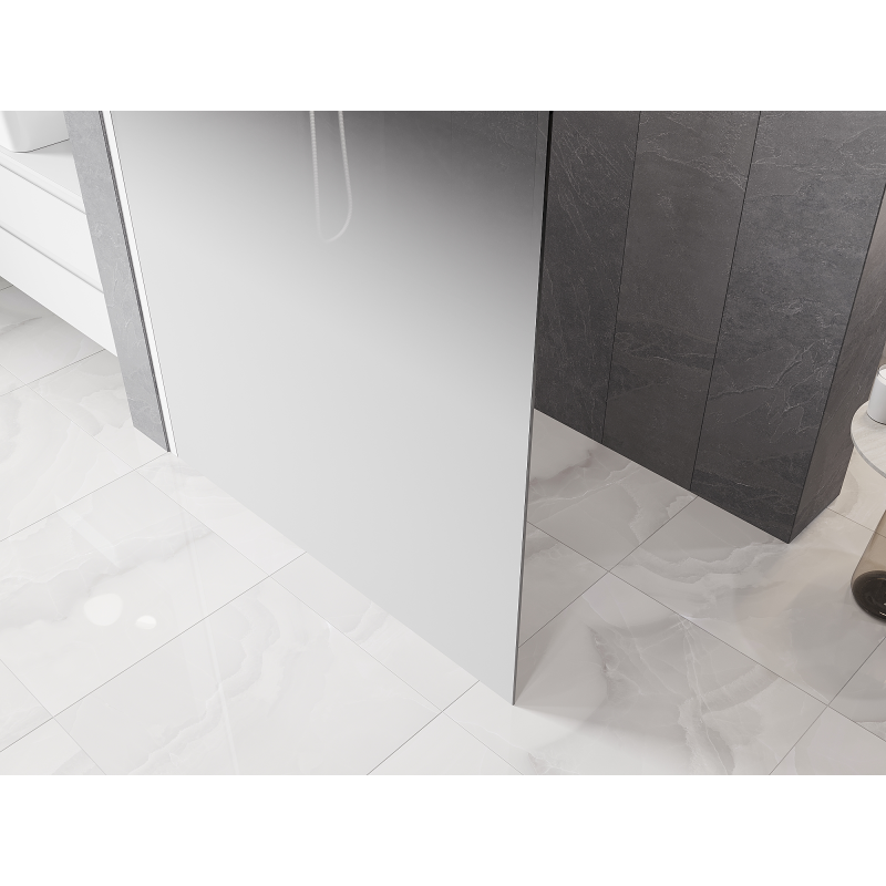 Mexen Kioto L Paroi de douche Walk-in 110 x 200 cm, ombrée blanche 8 mm, blanche - 800-110-103-20-86