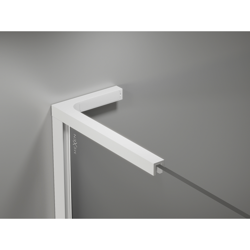 Mexen Kioto L Paroi de douche Walk-in 110 x 200 cm, ombrée blanche 8 mm, blanche - 800-110-103-20-86