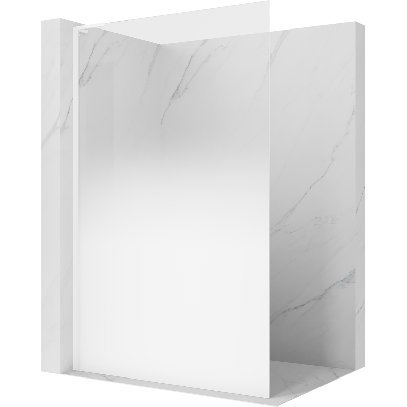Mexen Kioto L Paroi de douche Walk-in 110 x 200 cm, ombrée blanche 8 mm, blanche - 800-110-103-20-86