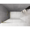 Mexen Kioto L paroi de douche Walk-in 120 x 200 cm, ombre blanc 8 mm, or - 800-120-103-50-86