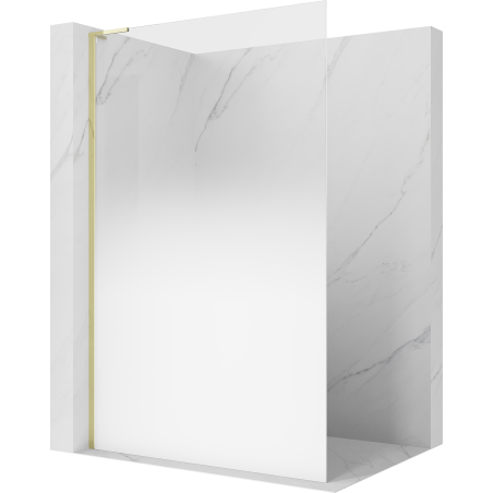 Mexen Kioto L paroi de douche Walk-in 120 x 200 cm, ombre blanc 8 mm, or - 800-120-103-50-86