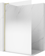 Mexen Kioto L paroi de douche Walk-in 70 x 200 cm, ombre blanche 8 mm, or brossé - 800-070-103-55-86