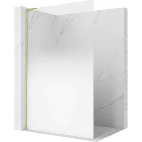 Mexen Kioto L Paroi de douche Walk-in 120 x 200 cm, ombrée blanche 8 mm, or brossé - 800-120-103-55-86