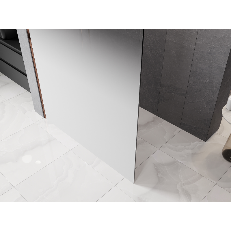 Mexen Kioto L paroi de douche Walk-in 90 x 200 cm, ombre blanche 8 mm, or rose - 800-090-103-60-86