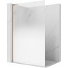 Mexen Kioto L paroi de douche Walk-in 90 x 200 cm, ombre blanche 8 mm, or rose - 800-090-103-60-86
