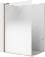 Mexen Kioto L paroi de douche Walk-in 120 x 200 cm, ombre blanche 8 mm, cuivre brossé - 800-120-103-65-86