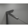 Mexen Kioto L paroi de douche Walk-in 80 x 200 cm, ombrée blanche 8 mm, gris canon brossé - 800-080-103-66-86