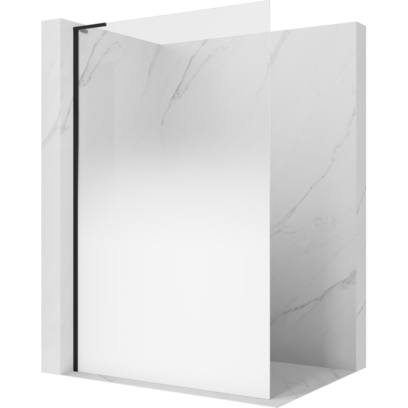 Mexen Kioto L Paroi de douche Walk-in 110 x 200 cm, ombre blanche 8 mm, noir - 800-110-103-70-86