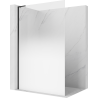 Mexen Kioto L Paroi de douche Walk-in 110 x 200 cm, ombre blanche 8 mm, noir - 800-110-103-70-86