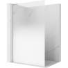 Mexen Kioto L cloison de douche Walk-in 90 x 200 cm, ombré blanc 8 mm, nickel brossé - 800-090-103-97-86