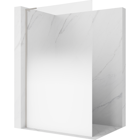 Mexen Kioto L paroi de douche Walk-in 120 x 200 cm, ombre blanche 8 mm, nickel brossé - 800-120-103-97-86
