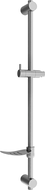 Mexen DF barre de douche avec porte-savon 80 cm, gris pistolet brossé - 79382-66
