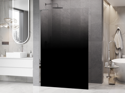 Mexen Kioto L paroi de douche Walk-in 70 x 200 cm, ombre noire 8 mm, chrome - 800-070-103-01-76
