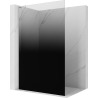Mexen Kioto L paroi de douche Walk-in 90 x 200 cm, ombre noire 8 mm, chrome - 800-090-103-01-76