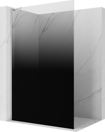 Mexen Kioto L Paroi de douche Walk-in 100 x 200 cm, ombre noire 8 mm, chromée - 800-100-103-01-76