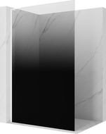 Mexen Kioto L paroi de douche Walk-in 70 x 200 cm, ombre noire 8 mm, blanche - 800-070-103-20-76