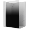 Mexen Kioto L Paroi de douche Walk-in 90 x 200 cm, ombre noire 8 mm, blanche - 800-090-103-20-76