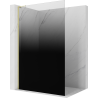 Mexen Kioto L Paroi de douche Walk-in 70 x 200 cm, ombre noire 8 mm, dorée - 800-070-103-50-76