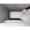 Mexen Kioto L Paroi de douche Walk-in 70 x 200 cm, ombre noire 8 mm, dorée - 800-070-103-50-76