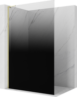 Mexen Kioto L paroi de douche Walk-in 90 x 200 cm, ombre noire 8 mm, dorée - 800-090-103-50-76