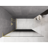 Mexen Kioto L Paroi de douche Walk-in 90 x 200 cm, ombre noire 8 mm, or brossé - 800-090-103-55-76