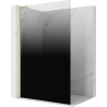 Mexen Kioto L Paroi de douche Walk-in 90 x 200 cm, ombre noire 8 mm, or brossé - 800-090-103-55-76