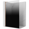 Mexen Kioto L paroi de douche Walk-in 80 x 200 cm, ombre noire 8 mm, or rose - 800-080-103-60-76