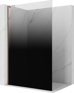 Mexen Kioto L paroi de douche Walk-in 80 x 200 cm, ombre noire 8 mm, or rose - 800-080-103-60-76