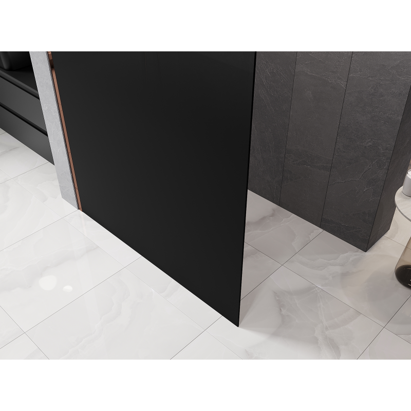 Mexen Kioto L Paroi de douche Walk-in 90 x 200 cm, ombré noir 8 mm, or rose - 800-090-103-60-76