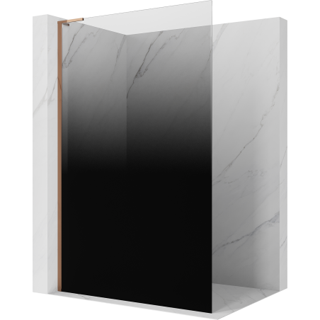 Mexen Kioto L Paroi de douche Walk-in 90 x 200 cm, ombré noir 8 mm, or rose - 800-090-103-60-76