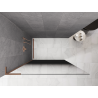 Mexen Kioto L Paroi de douche Walk-in 110 x 200 cm, ombre noire 8 mm, cuivre brossé - 800-110-103-65-76