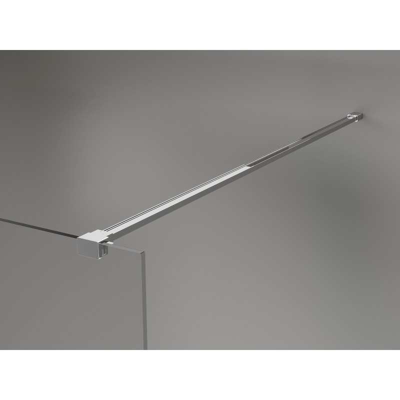 Mexen Kioto+ paroi de douche avec étagère Walk-in 70 x 200 cm, ombrée blanche 8 mm, chromée - 800-070-121-01-86