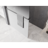 Mexen Kioto+ paroi de douche avec étagère Walk-in 110 x 200 cm, ombre blanche 8 mm, chrome - 800-110-121-01-86