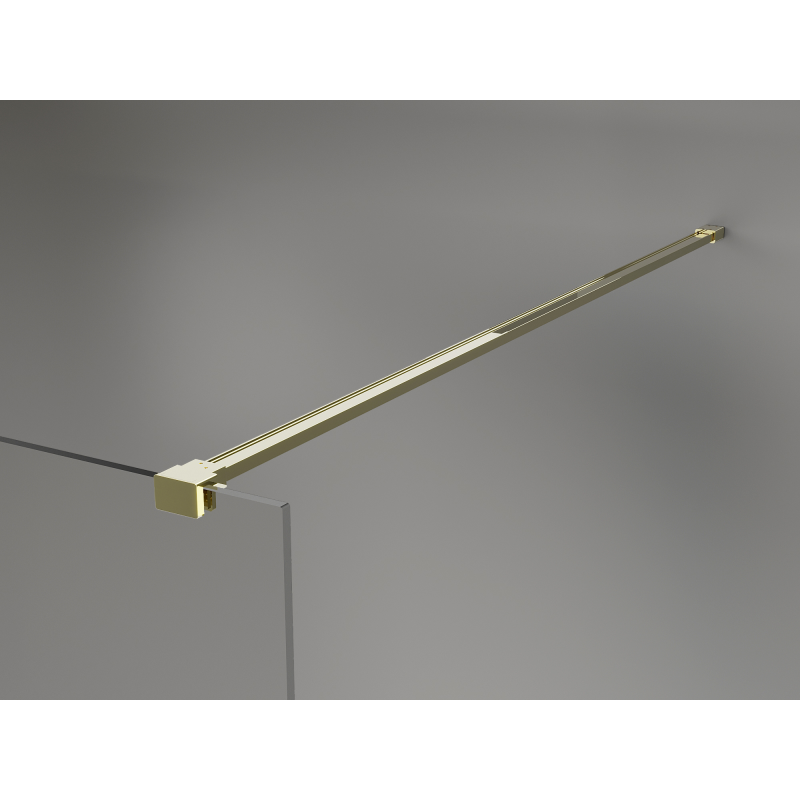 Mexen Kioto+ paroi de douche avec étagère Walk-in 90 x 200 cm, ombrée blanche 8 mm, dorée - 800-090-121-50-86