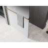 Mexen Kioto+ paroi de douche avec étagère Walk-in 70 x 200 cm, ombre blanche 8 mm, or brossé - 800-070-121-55-86