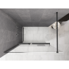 Mexen Kioto+ paroi de douche avec étagère Walk-in 110 x 200 cm, ombre blanche 8 mm, gris pistolet brossé - 800-110-121-66-86