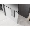 Mexen Kioto+ paroi de douche avec étagère Walk-in 120 x 200 cm, ombré blanc 8 mm, gris canon brossé - 800-120-121-66-86